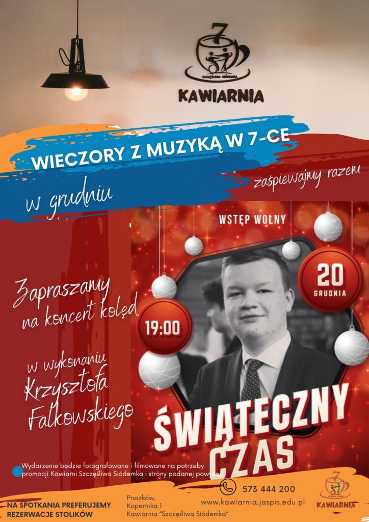 Wieczory z muzyką w 7-ce – Koncert kolęd Krzysztofa Falkowskiego