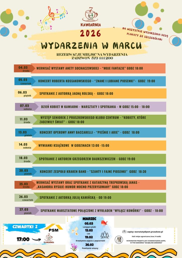 Wydarzenia w marcu 2026